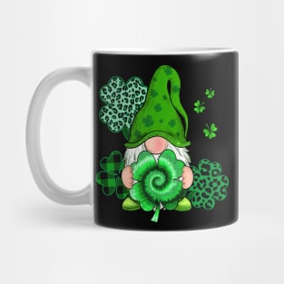 Irish Shamrock Tie Dye Lucky Gnome Happy St Patrick's Day Mug